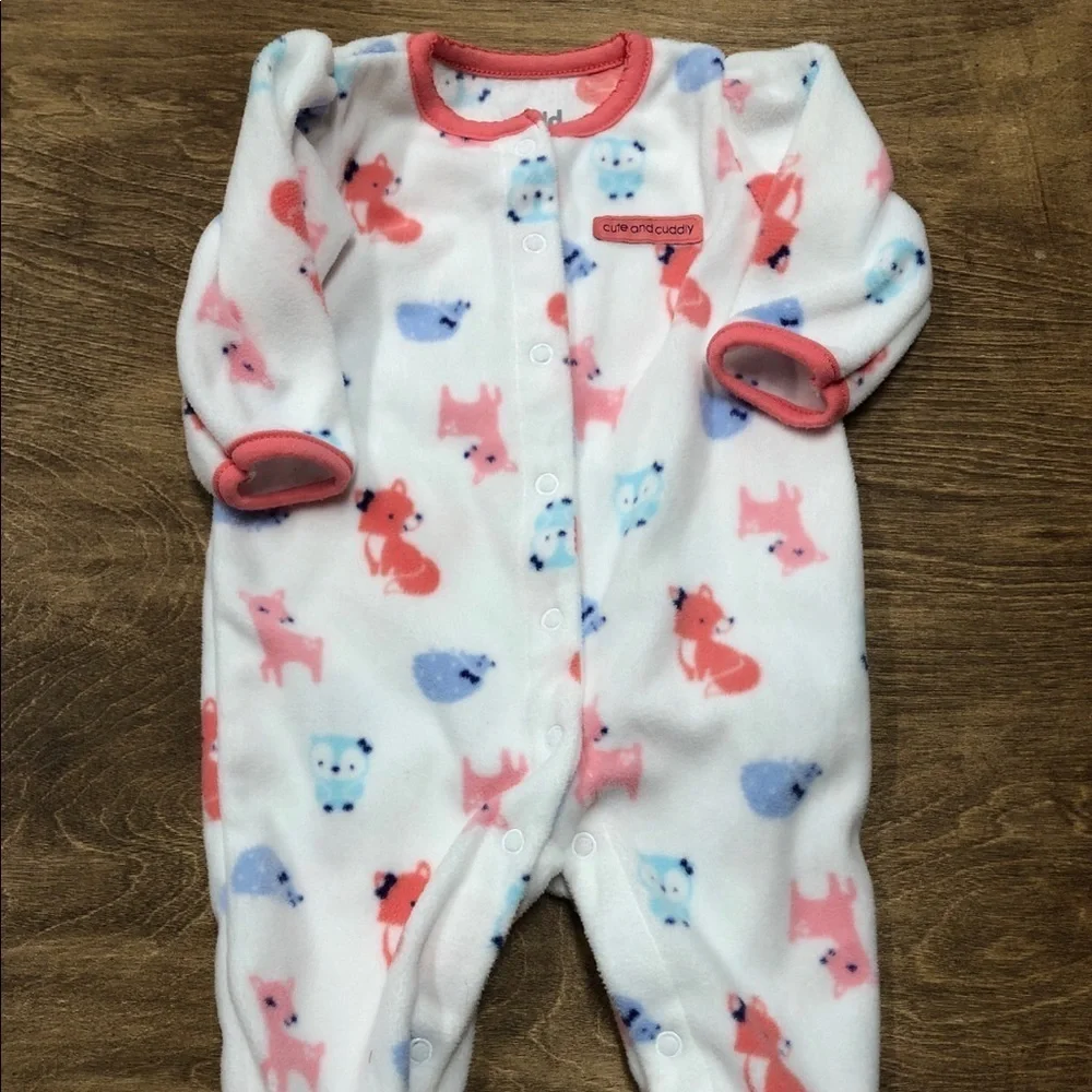 Carter’s Infant Girl 0-3 Months Fox Onesie Pajama